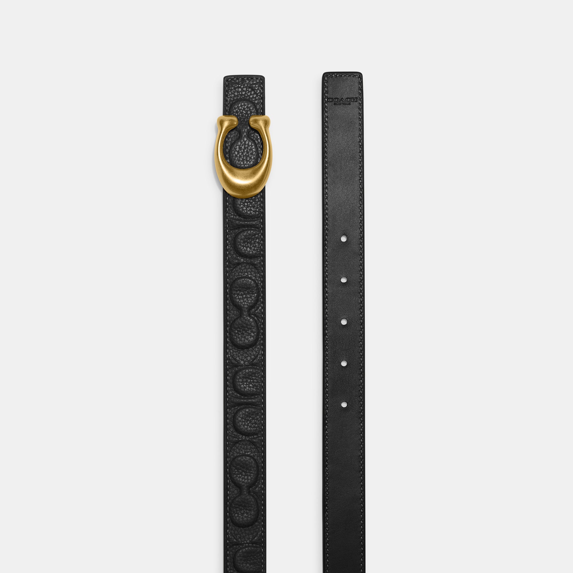 cd485-Sculpted Signature Buckle Cut-To-Size Reversible Belt, 25Mm-B4/Black
