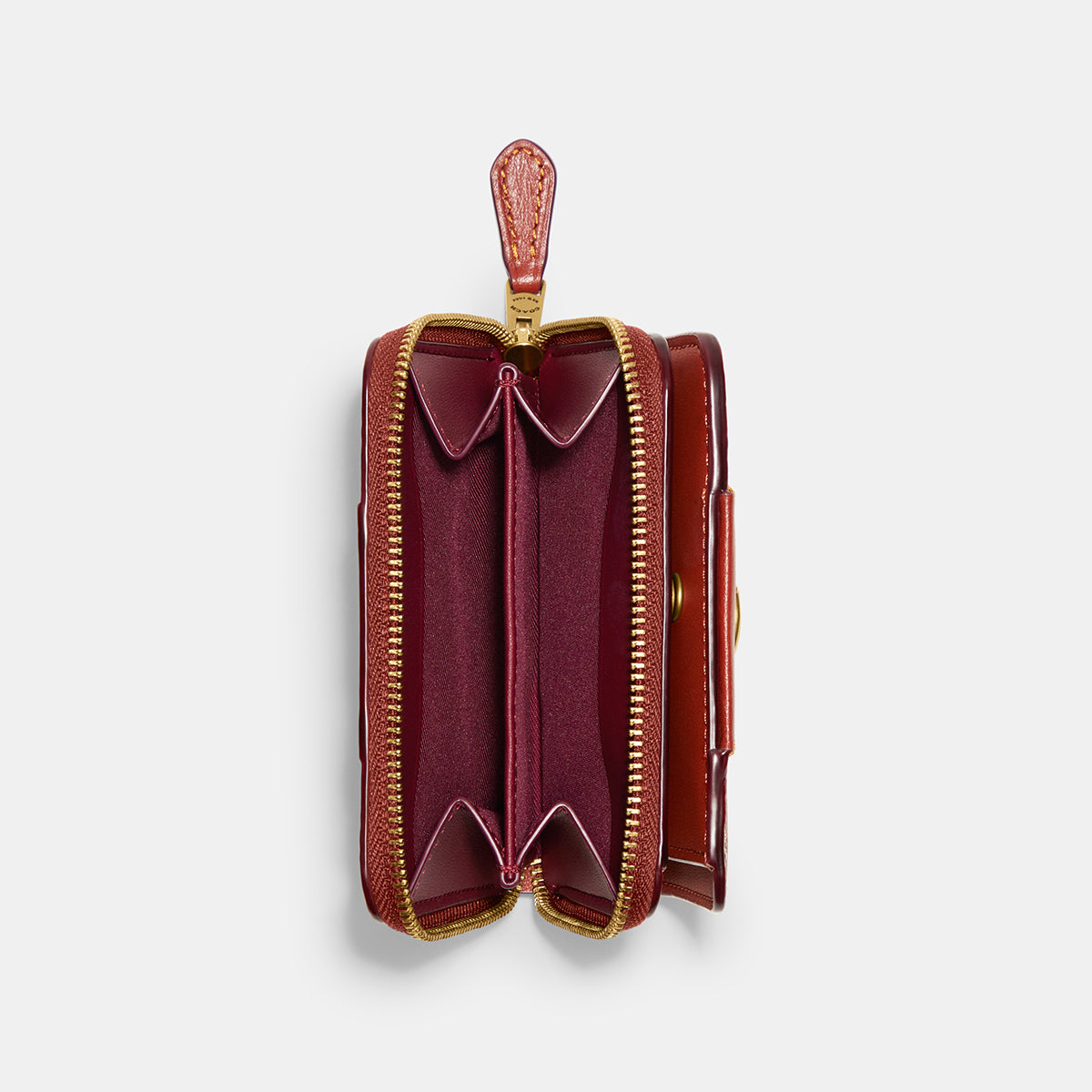 CD716-Billfold Wallet In Colorblock Signature Canvas-B4/Tan Rust