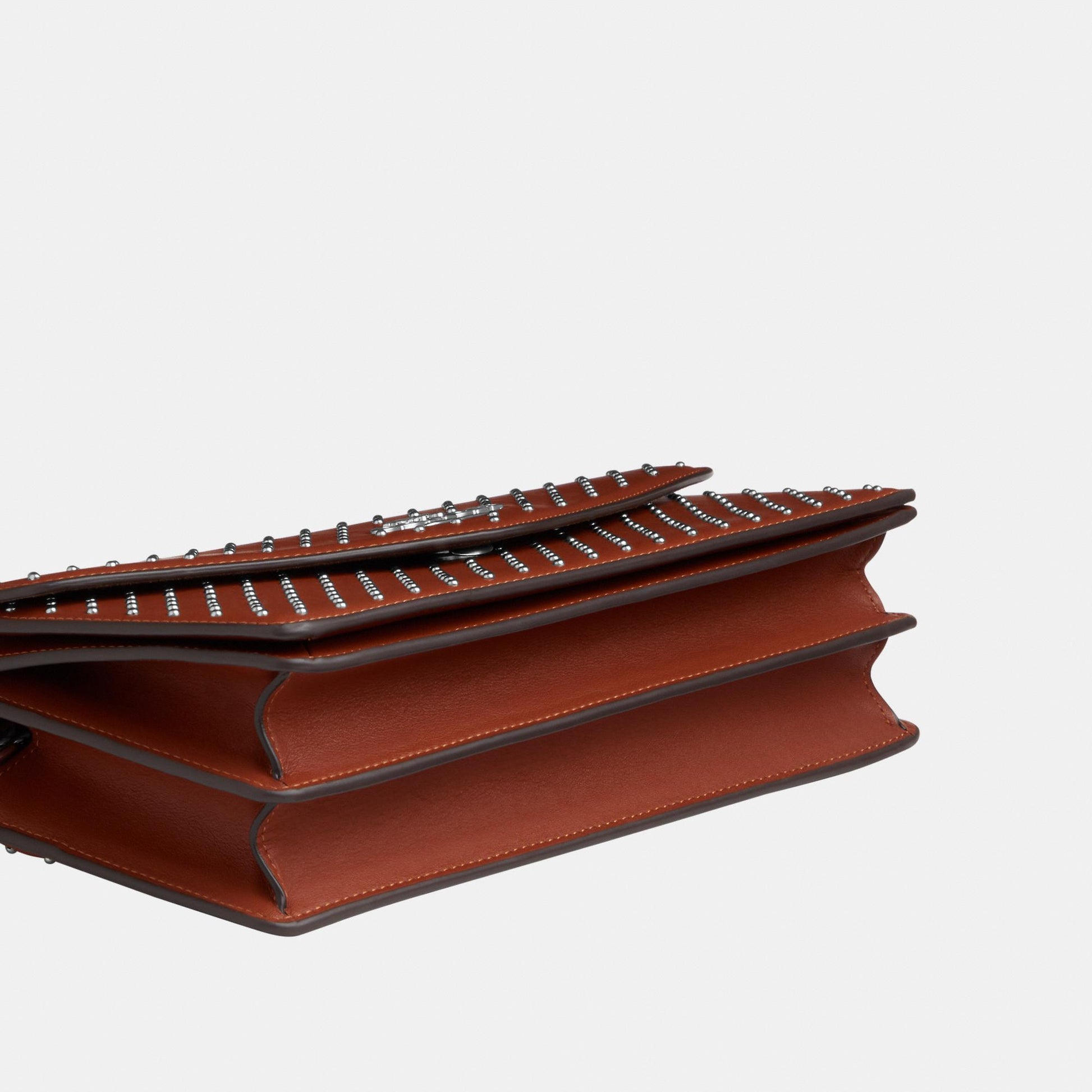 CDB07-Klare Envelope Crossbody Bag with Rivets-Sv/Pecan