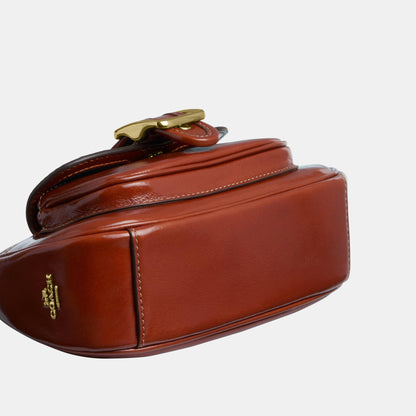 CDB19-Ashton Mini Shoulder Bag in Glazed Leather-Im/Cinnamon