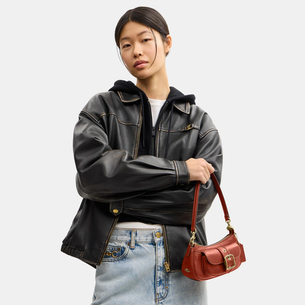 Ashton Mini Shoulder Bag in Glazed Leather