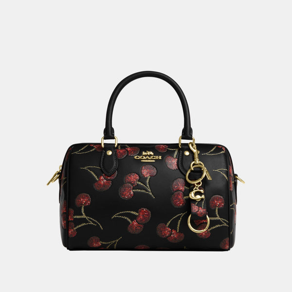 Trigger Snap Bag Charm with Cherry Print