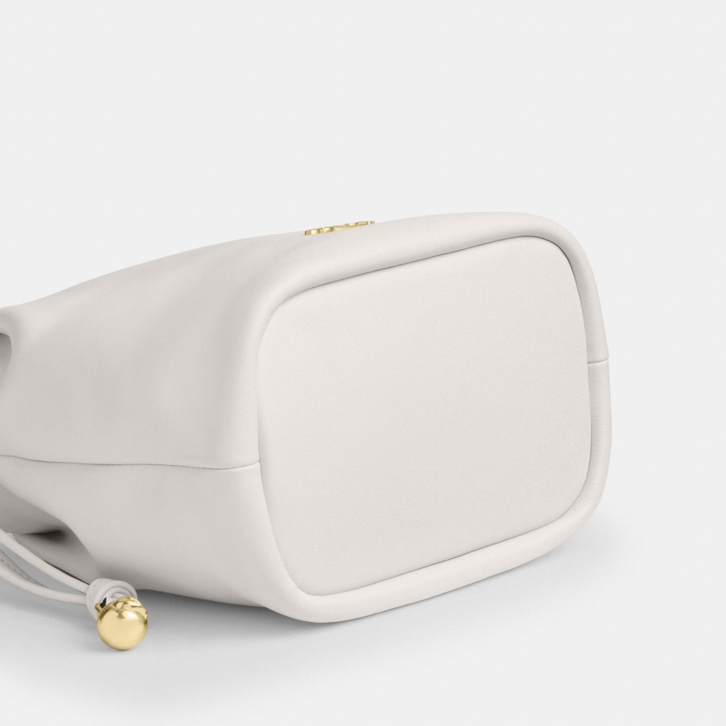 CDB67-Faye Mini Drawstring Bag with Ruching-Im/Chalk