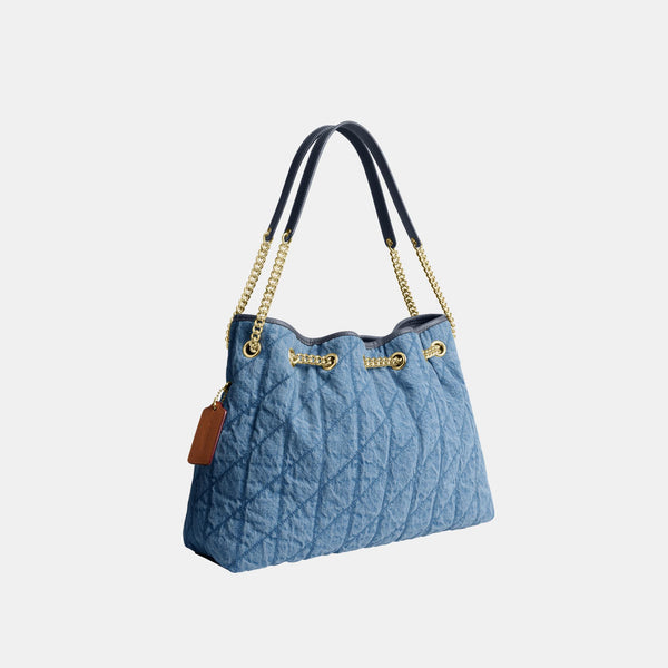 Evelyn Shoulder Bag in Regenerative Cotton with Quilting