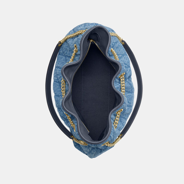 Evelyn Shoulder Bag in Regenerative Cotton with Quilting