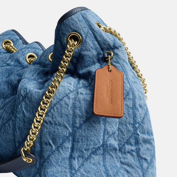Evelyn Shoulder Bag in Regenerative Cotton with Quilting