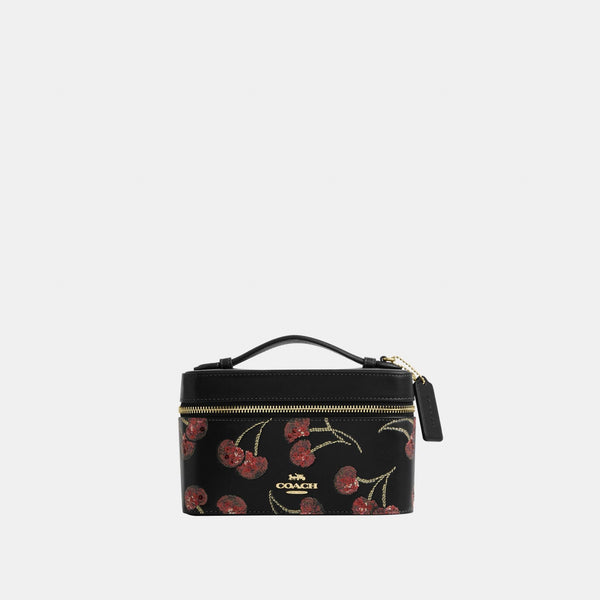 Cosmetic Case with Cherry Print
