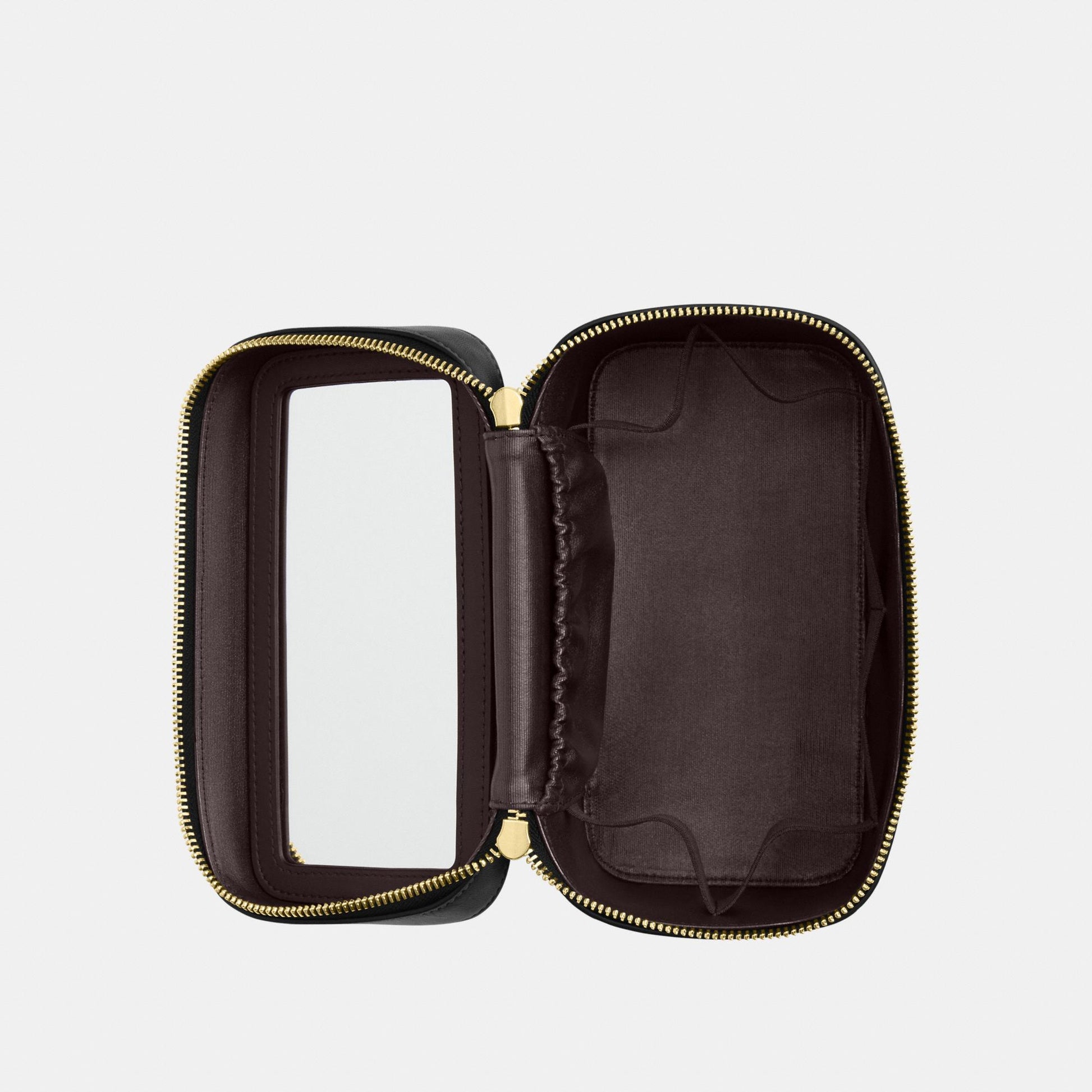 CDC13-Cosmetic Case with Cherry Print-Im/Black Multi