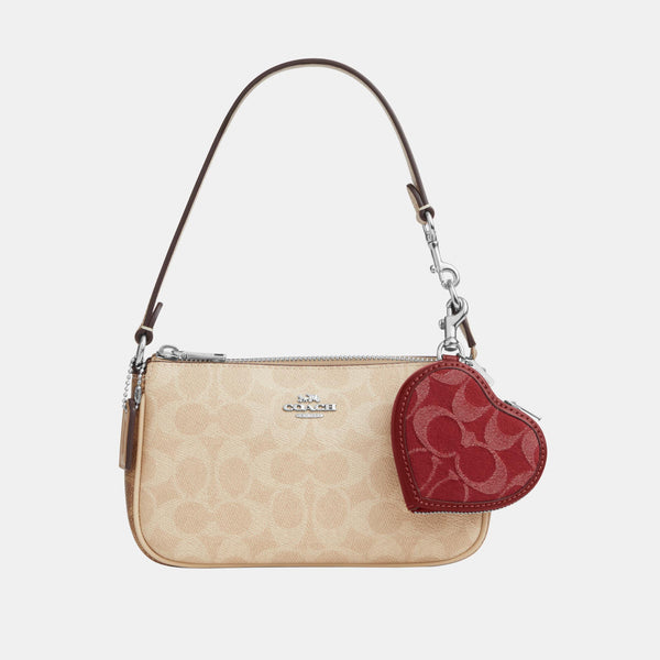 Heart Bag Charm in Signature Denim