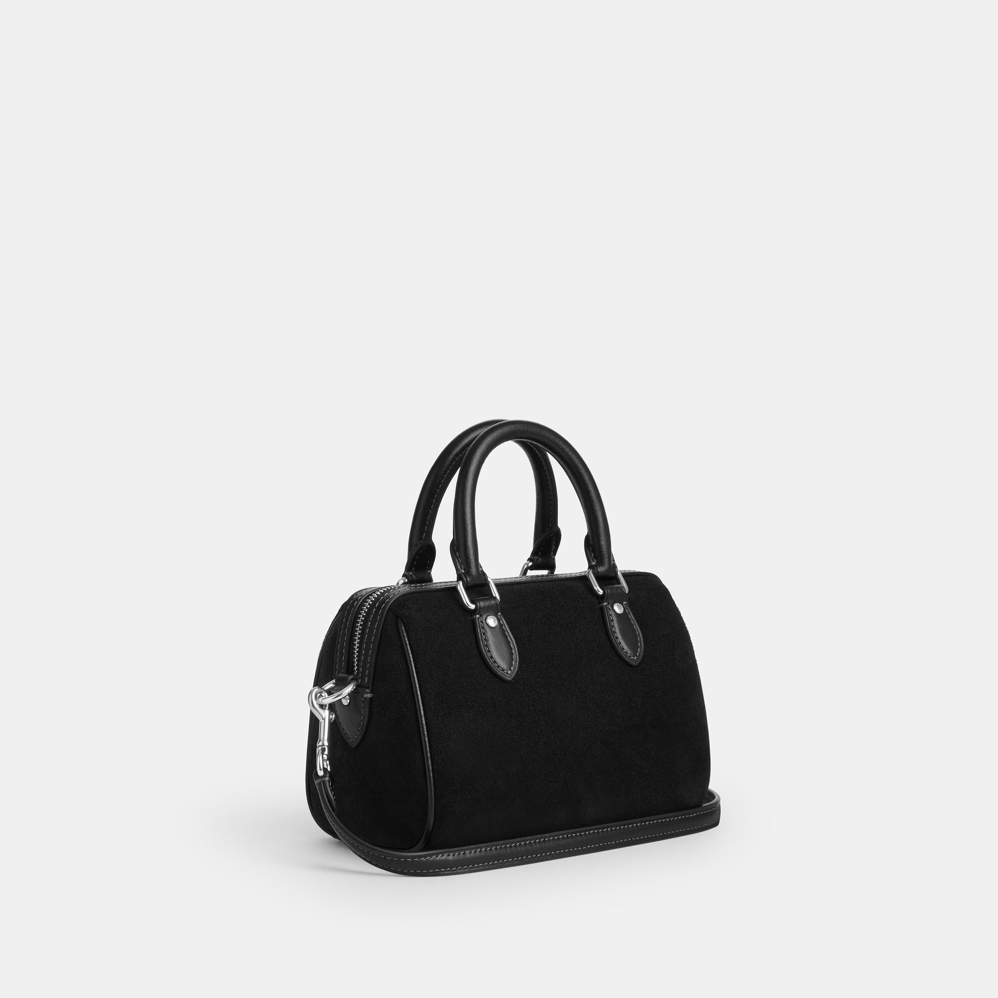 CDC93-Mini Rowan Crossbody Bag with Cherry Charm-Sv/Black