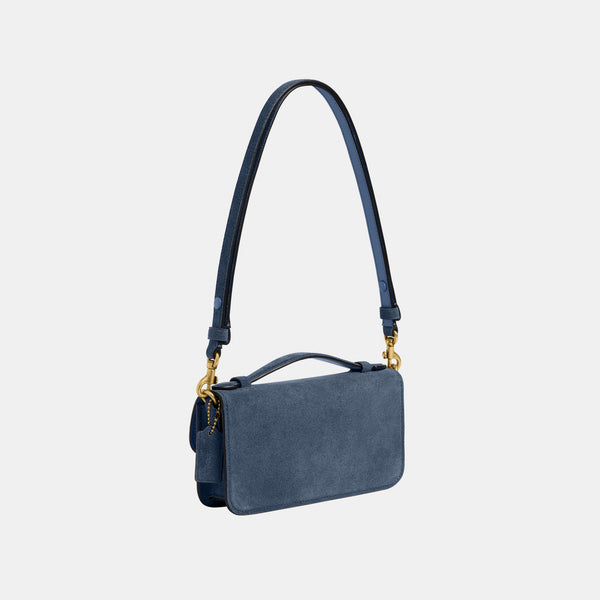 Suede Elora Top Handle Crossbody Bag