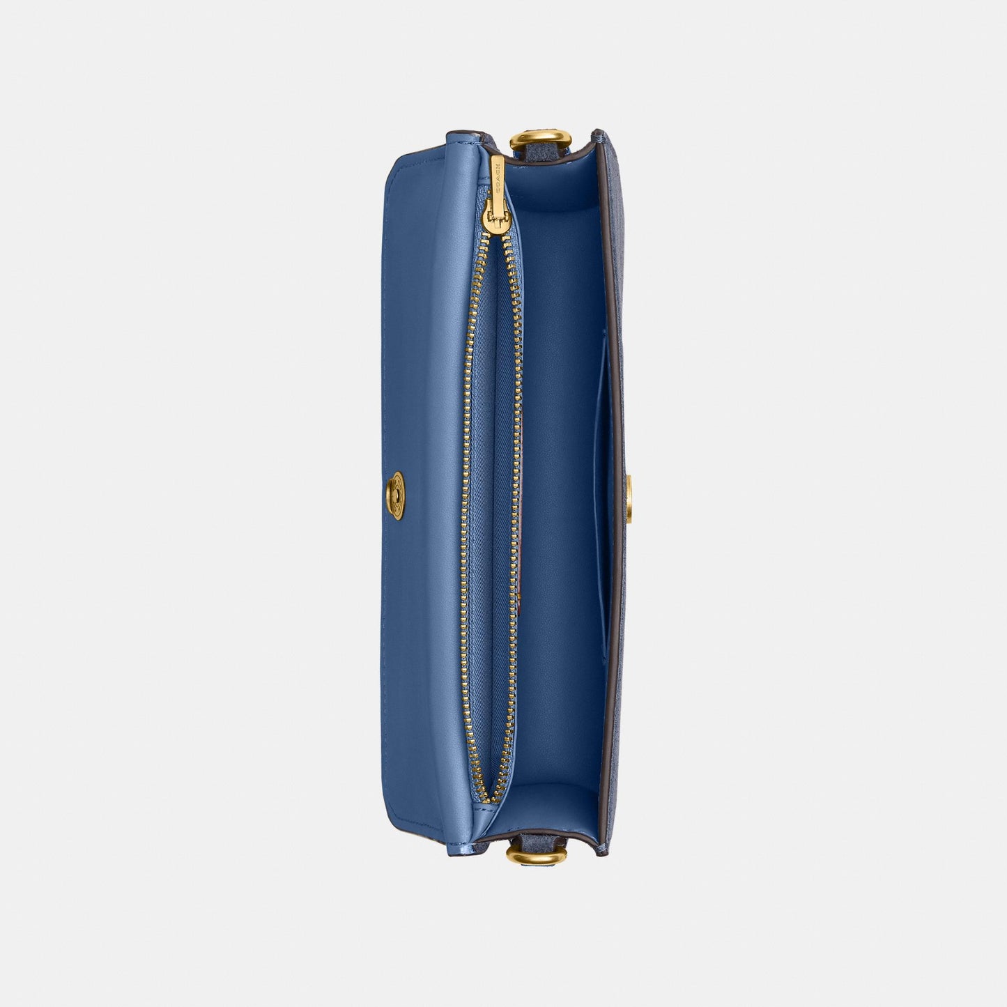 CDD59-Suede Elora Top Handle Crossbody Bag-B4/Light Denim