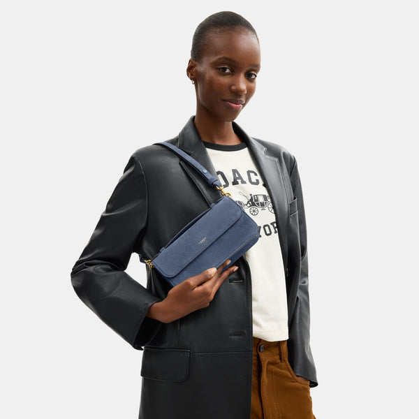 Suede Elora Top Handle Crossbody Bag
