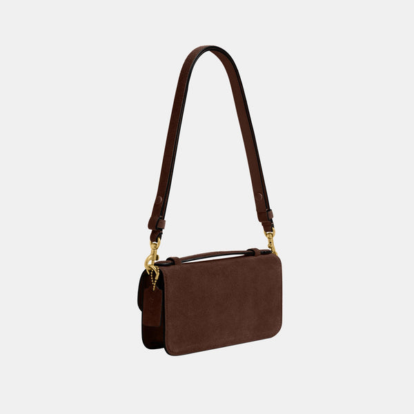 Suede Elora Top Handle Crossbody Bag
