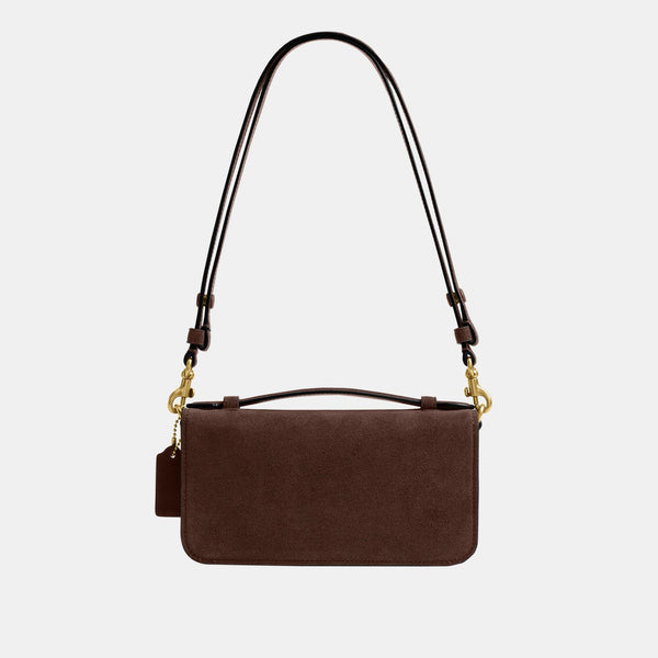Suede Elora Top Handle Crossbody Bag
