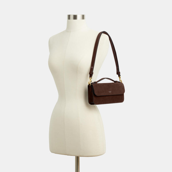 Suede Elora Top Handle Crossbody Bag