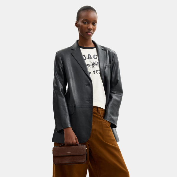 Suede Elora Top Handle Crossbody Bag