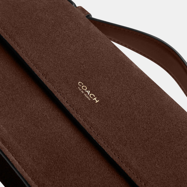 Suede Elora Top Handle Crossbody Bag