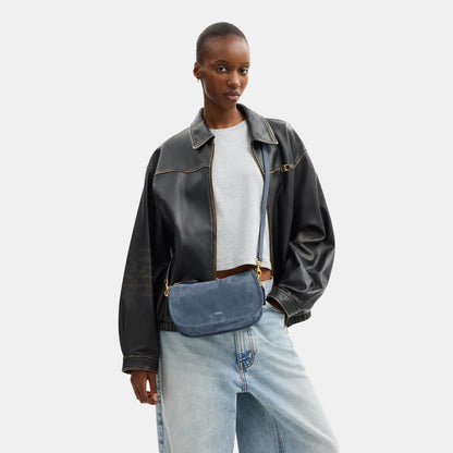 CDD78-Suede Waverly Bag-B4/Light Denim