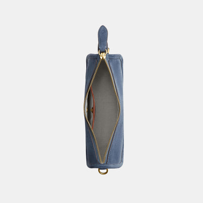 CDD78-Suede Waverly Bag-B4/Light Denim