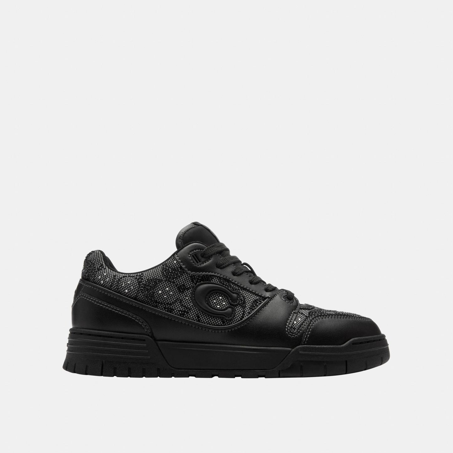 CDE26-Soho Sneaker in Crystal Signature Jacquard-Black