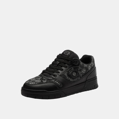 CDE26-Soho Sneaker in Crystal Signature Jacquard-Black