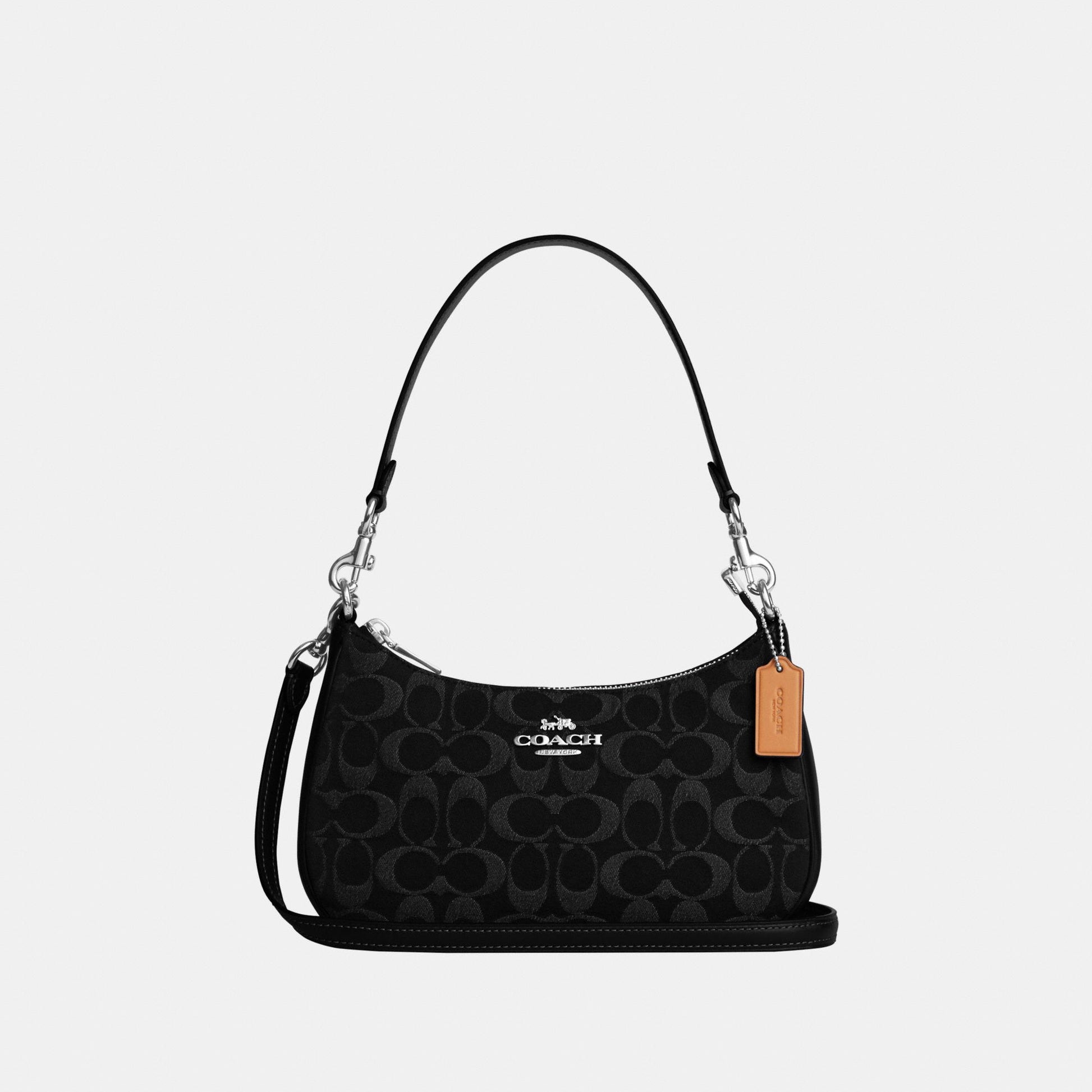 CDE43-Teri Shoulder Bag in Signature Denim-Sv/Black