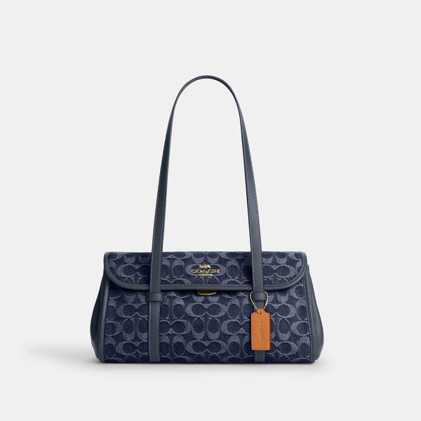 Bridget Flap Shoulder Bag in Denim Signature