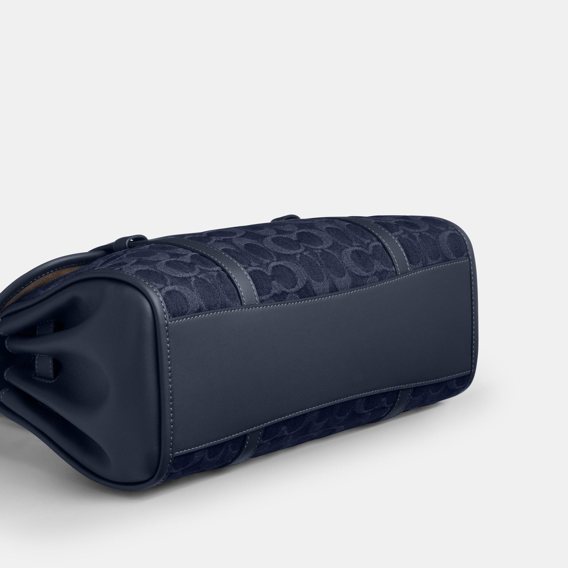 CDE94-Bridget Flap Shoulder Bag in Denim Signature-Im/Indigo