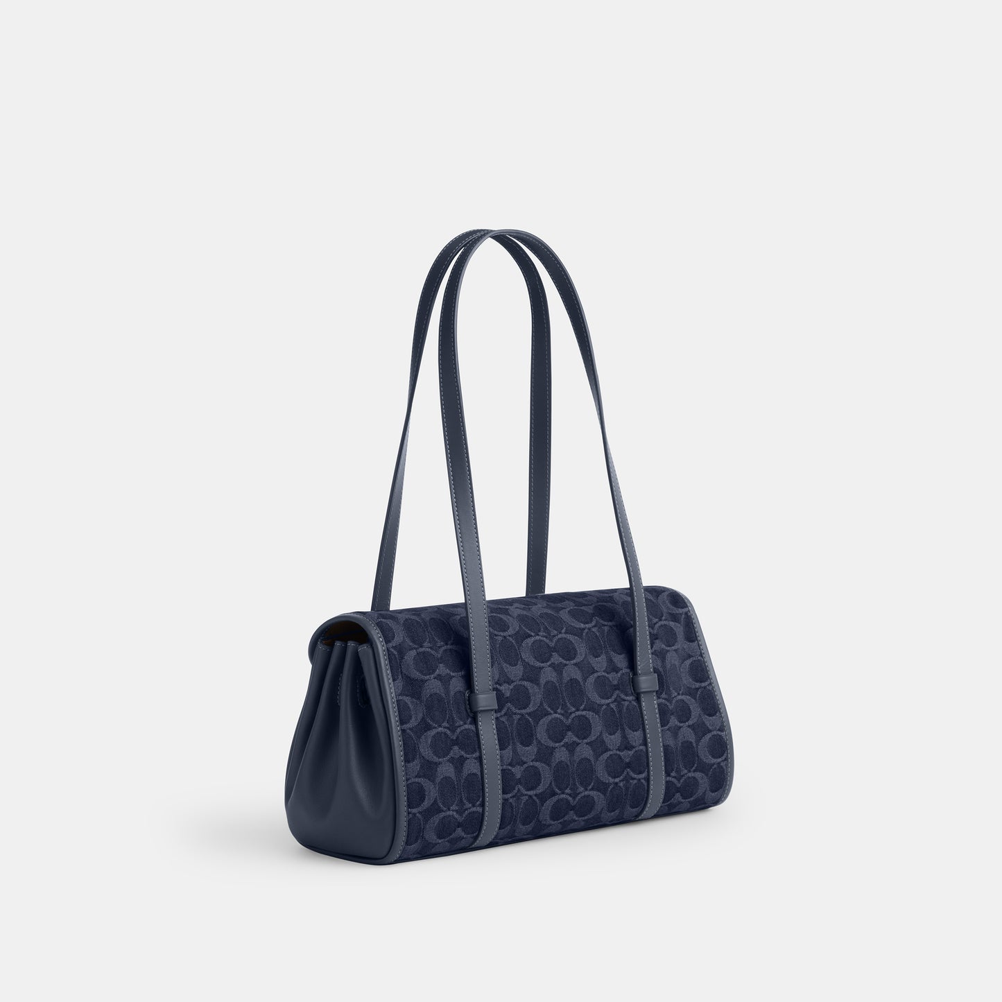 CDE94-Bridget Flap Shoulder Bag in Denim Signature-Im/Indigo