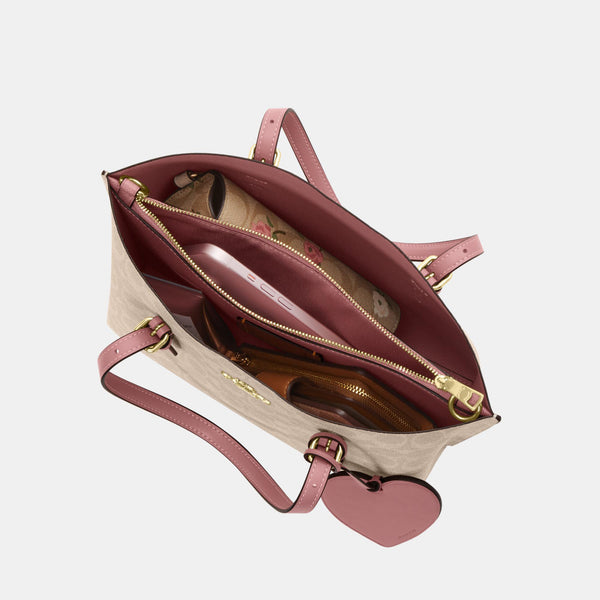 Mollie Tote Bag 25 in Signature Canvas with Heart Charm