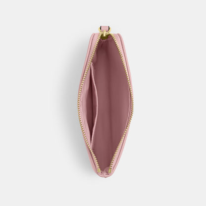 Corner Zip Wristlet In Signature Denim
