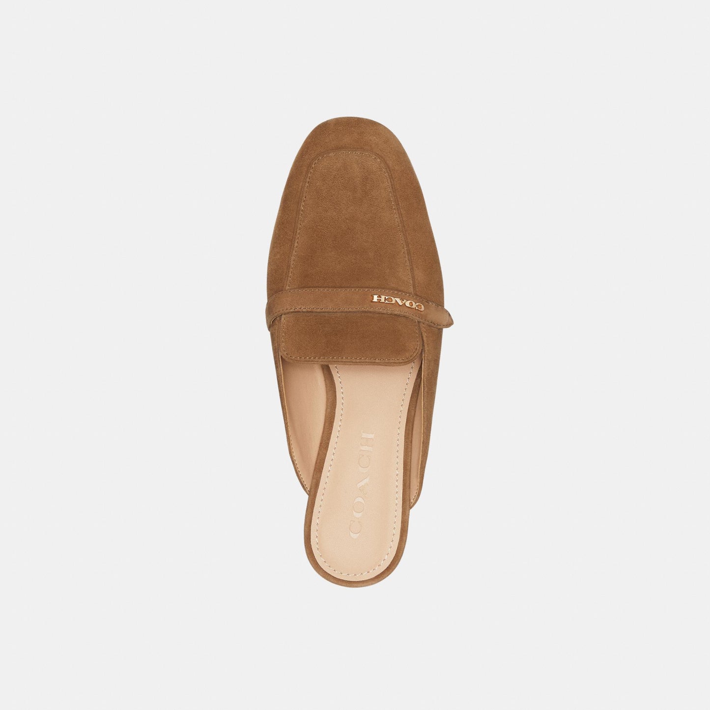 CDF58-Suede Backless Loafer-Coconut
