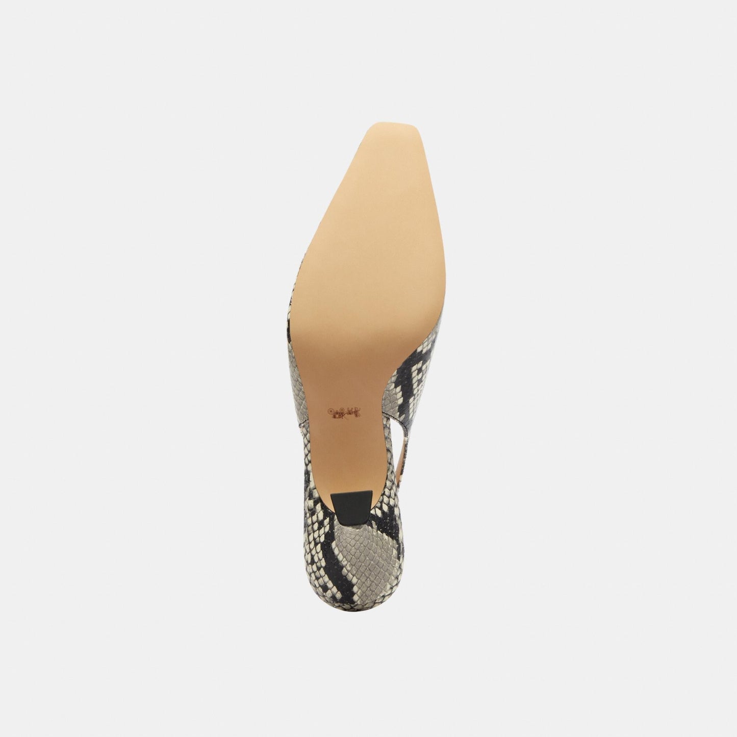 CDG08-Slingback Heel with Snake Print-Natural