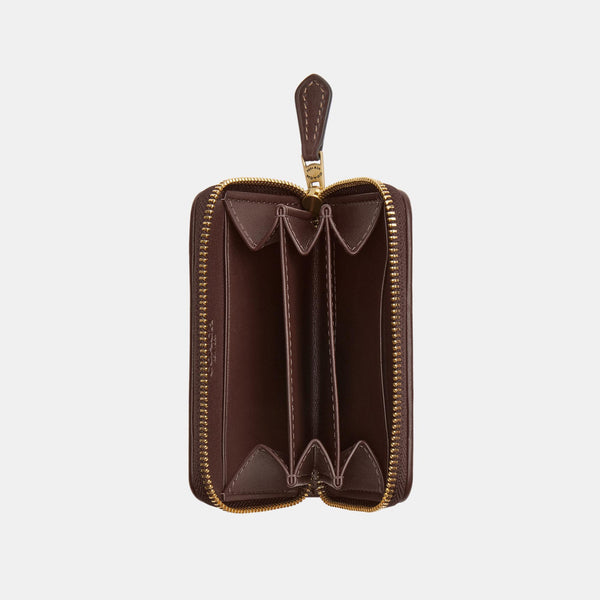 Essential Small Zip Around Card Case in Signature Jacquard