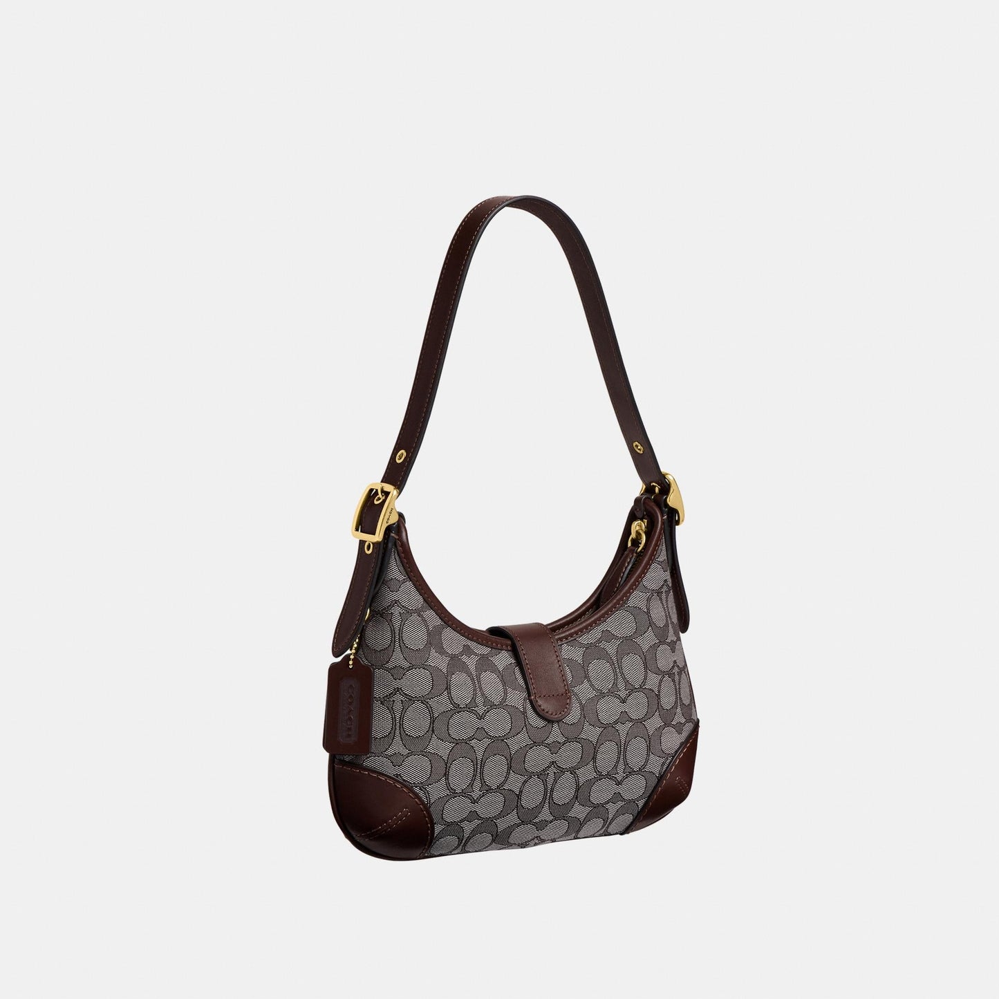 CDG72-Hamptons Hobo Bag in Signature Jacquard-B4/Oak Maple