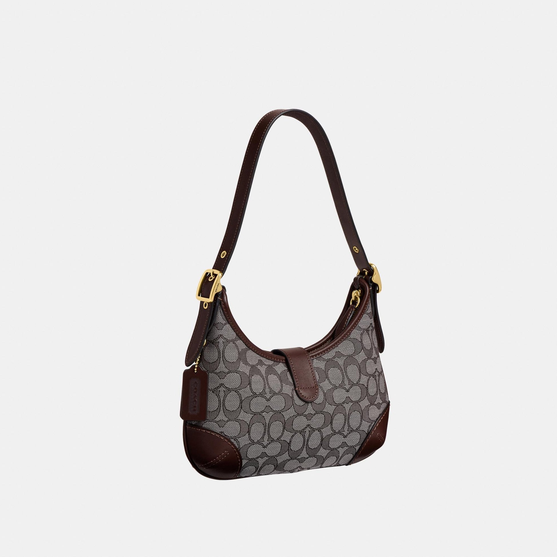 CDG72-Hamptons Hobo Bag in Signature Jacquard-B4/Oak Maple