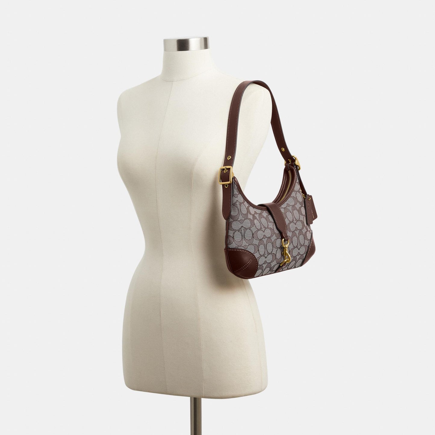 CDG72-Hamptons Hobo Bag in Signature Jacquard-B4/Oak Maple