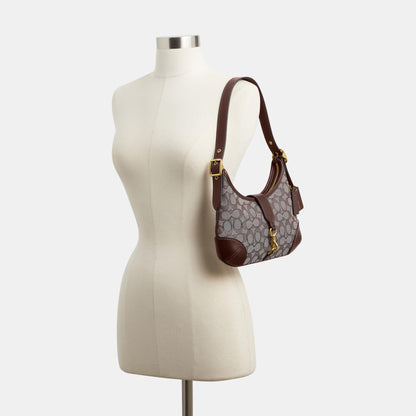 CDG72-Hamptons Hobo Bag in Signature Jacquard-B4/Oak Maple