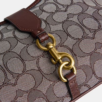 CDG72-Hamptons Hobo Bag in Signature Jacquard-B4/Oak Maple