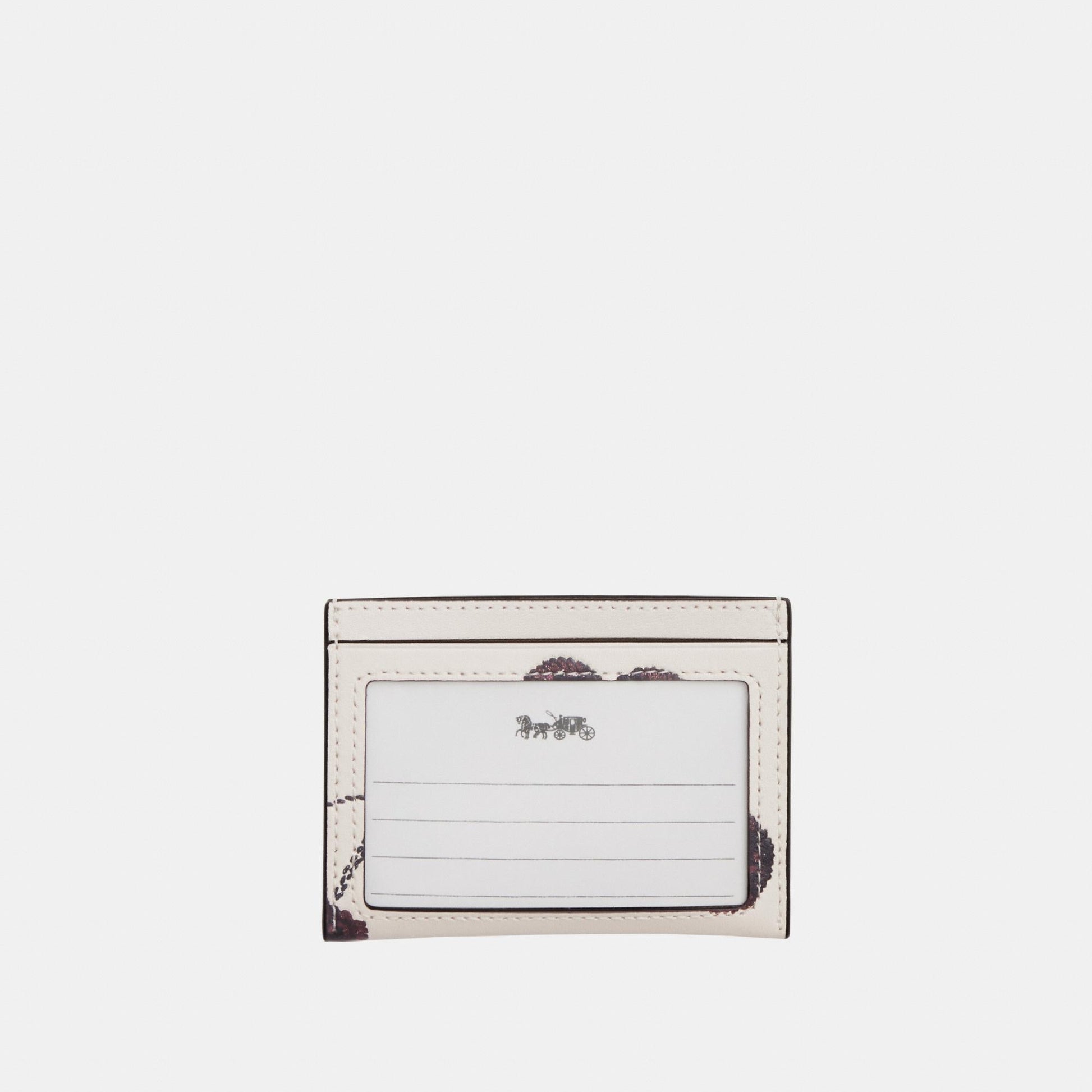 CDG88-Slim ID Card Case with Cherry Print-Sv/Chalk Multi