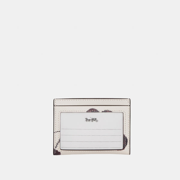 Slim ID Card Case with Cherry Print