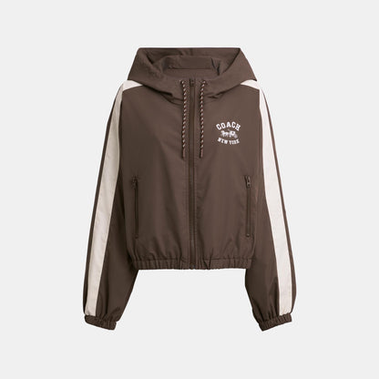 CDH86-Nylon Windbreaker-Brown