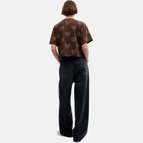 Cropped Horse and Carriage Heart T Shirt