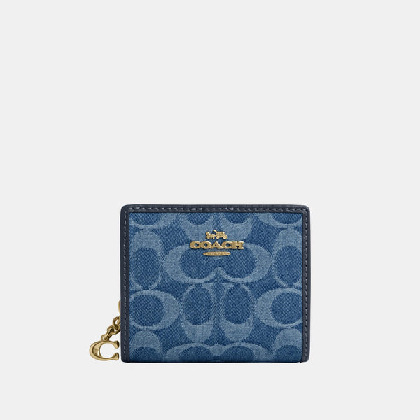 Snap Wallet in Denim Signature