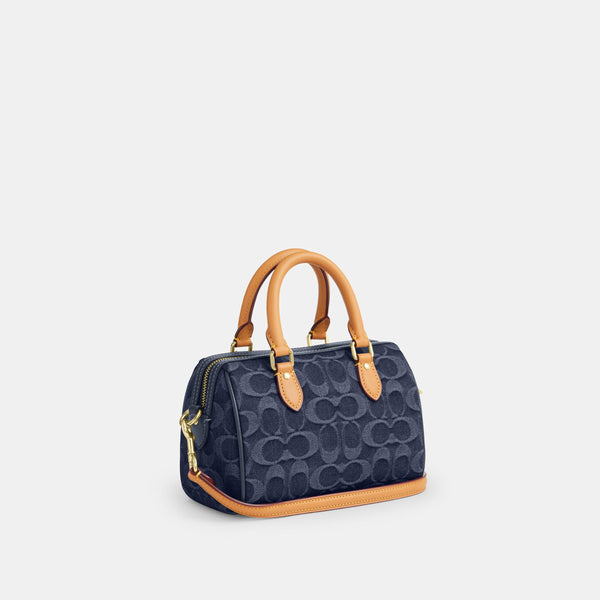 Mini Rowan Crossbody Bag in Signature Denim