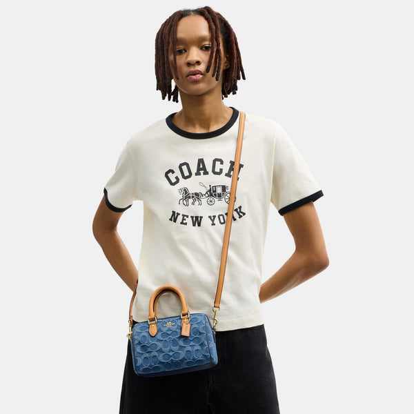 Mini Rowan Crossbody Bag in Signature Denim