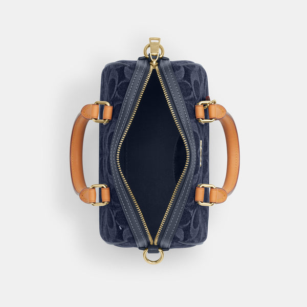 Mini Rowan Crossbody Bag in Signature Denim