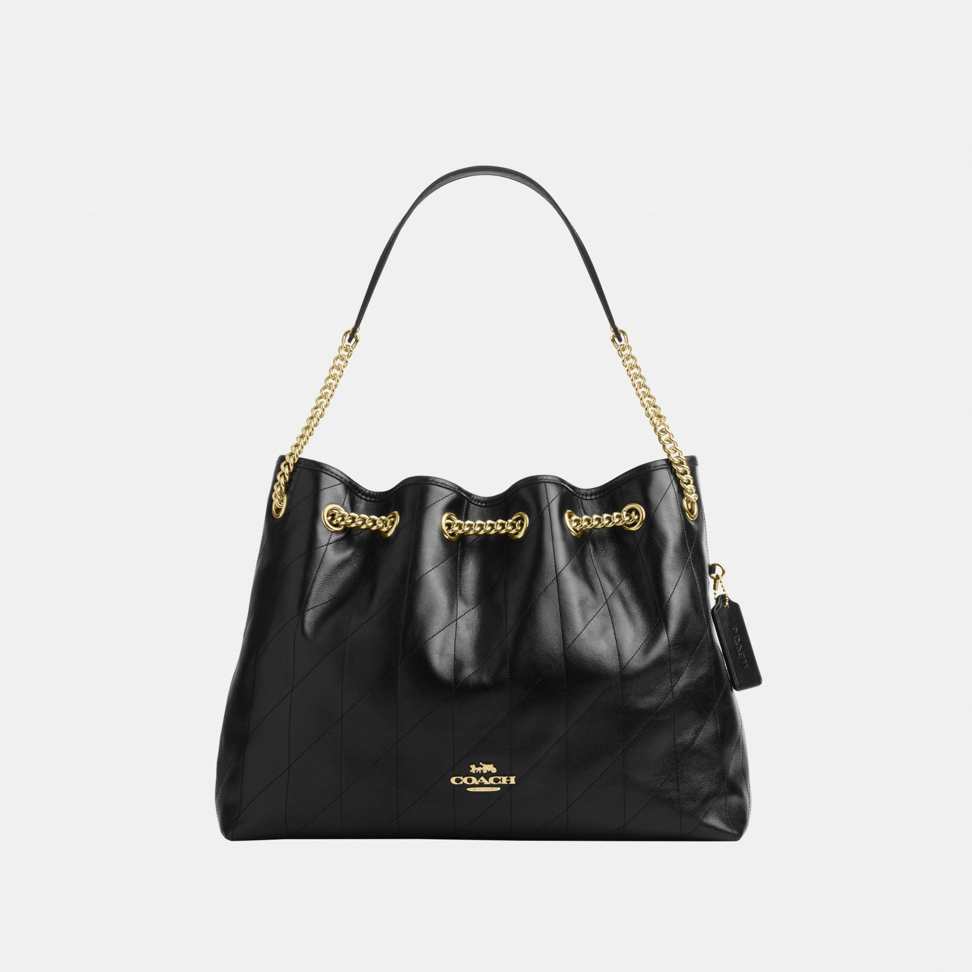CDR00-Evelyn Shoulder Bag with Quilting-Im/Black