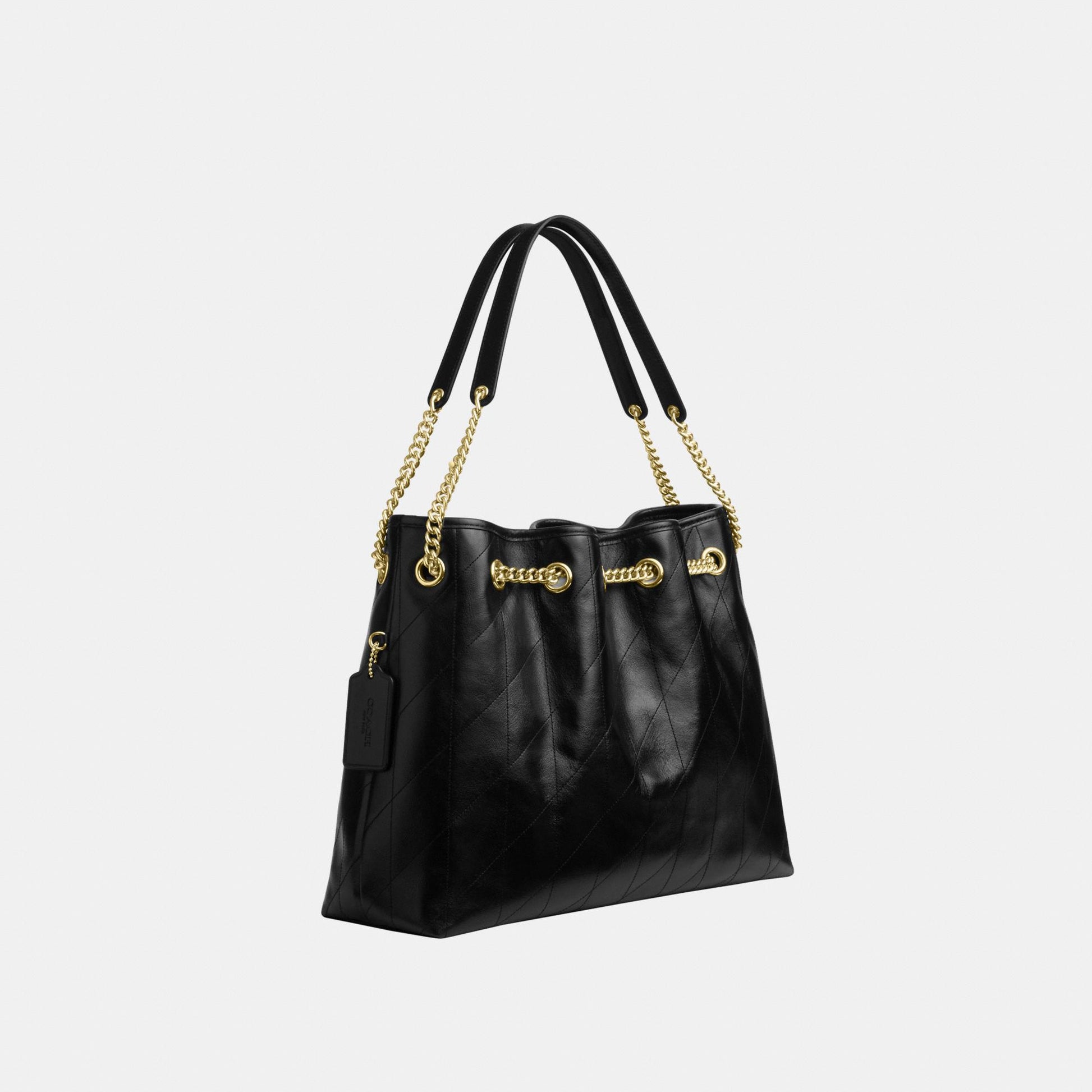 CDR00-Evelyn Shoulder Bag with Quilting-Im/Black